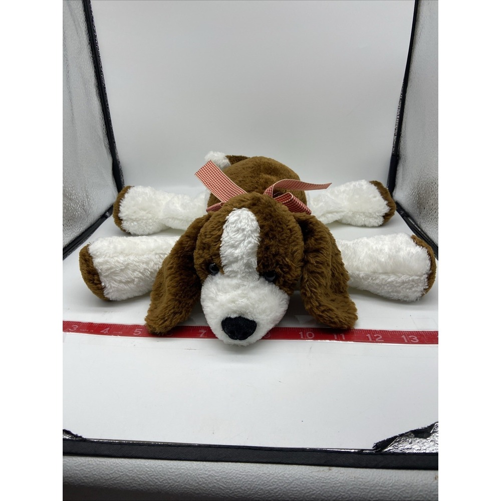 Vintage Mary Meyer Flip Flops Puppy Dog Floppy Plush Brown White Plush Soft